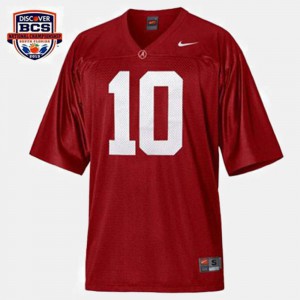 Men Football #10 University of Alabama A.J. McCarron college Jersey - Red