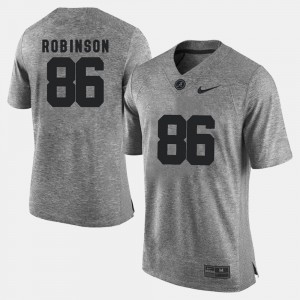 Men Gridiron Limited Alabama Crimson Tide #86 Gridiron Gray Limited A'Shawn Robinson college Jersey - Gray