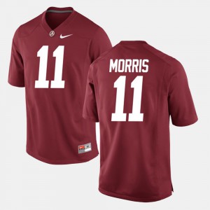 Men's Alumni Football Game #11 Bama Alec Morris college Jersey - Crimson