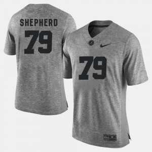 Men Alabama Crimson Tide Gridiron Gray Limited #79 Gridiron Limited Austin Shepherd college Jersey - Gray