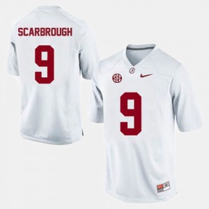 Men #9 Bama Football Bo Scarbrough college Jersey - White