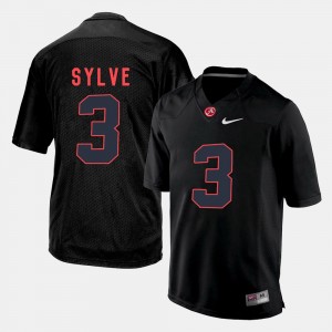 Men Silhouette Bama #3 Bradley Sylve college Jersey - Black