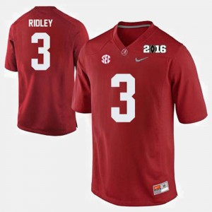 Men #3 Alabama Crimson Tide Football Calvin Ridley college Jersey - Crimson