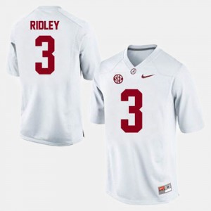 Men Football Bama #3 Calvin Ridley college Jersey - White