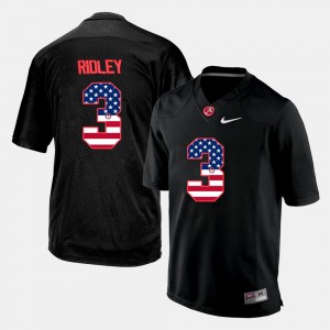 Men's Bama #3 US Flag Fashion Calvin Ridley college Jersey - Black