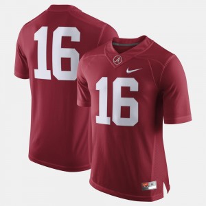 Men Football #16 Alabama Crimson Tide college Jersey - Crimson