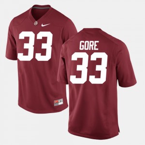 Mens #33 Alabama Alumni Football Game Derrick Gore college Jersey - Crimson