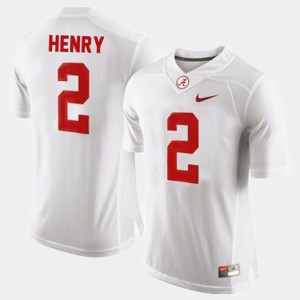 Men Football Bama #2 Derrick Henry college Jersey - White