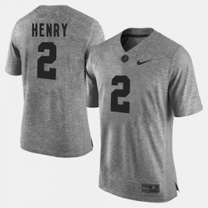 Mens Gridiron Limited Gridiron Gray Limited Alabama Crimson Tide #2 Derrick Henry college Jersey - Gray