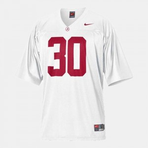 For Kids Alabama Roll Tide #30 Football Dont'a Hightower college Jersey - White