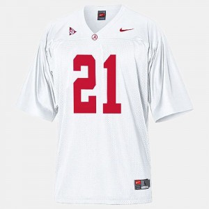 Men's #21 Bama Football Dre Kirkpatrick college Jersey - White