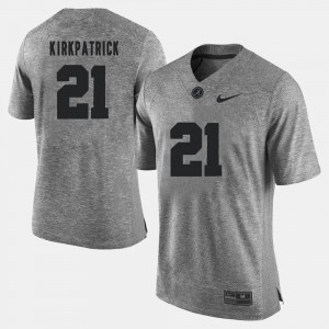 Men Gridiron Gray Limited Gridiron Limited Bama #21 Dre Kirkpatrick college Jersey - Gray