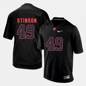 Men #49 Silhouette University of Alabama Ed Stinson college Jersey - Black