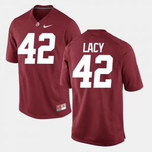 Mens Alumni Football Game Alabama #42 Eddie Lacy college Jersey - Crimson