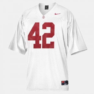 Youth(Kids) Alabama Football #42 Eddie Lacy college Jersey - White