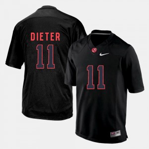 Men Bama #11 Silhouette Gehrig Dieter college Jersey - Black