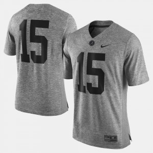 Men's #15 college Jersey - Gray Gridiron Gray Limited Gridiron Limited Bama