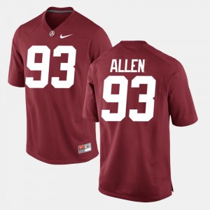 Men's #93 Bama Alumni Football Game Jonathan Allen college Jersey - Crimson