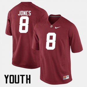 Kids #8 Alumni Football Game Alabama Roll Tide Julio Jones college Jersey - Crimson