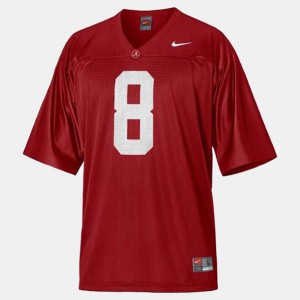 Men's #8 Julio Jones college Jersey - Red Football University of Alabama