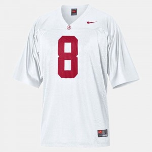 Men's Football #8 University of Alabama Julio Jones college Jersey - White