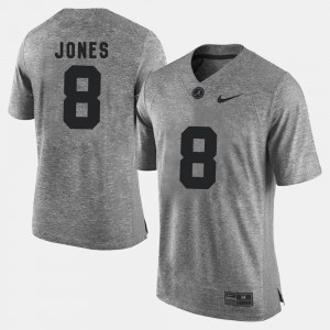 Men's Gridiron Limited #8 Bama Gridiron Gray Limited Julio Jones college Jersey - Gray