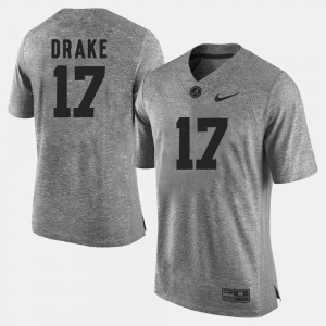 Men Alabama Crimson Tide #17 Gridiron Gray Limited Gridiron Limited Kenyan Drake college Jersey - Gray