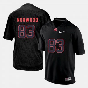 Men Silhouette Alabama Roll Tide #83 Kevin Norwood college Jersey - Black