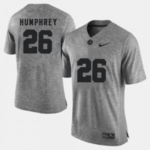 Mens #26 Alabama Gridiron Limited Gridiron Gray Limited Marlon Humphrey college Jersey - Gray