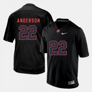 Men #22 Silhouette University of Alabama Ryan Anderson college Jersey - Black