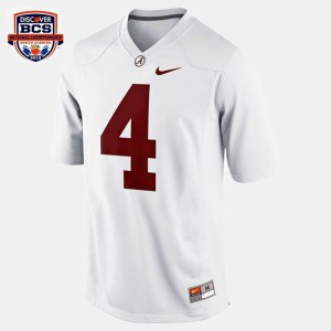 Youth(Kids) Bama #4 Football T.J. Yeldon college Jersey - White