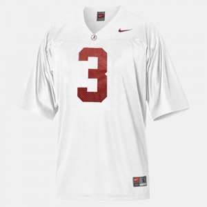 Men's Football #3 University of Alabama Trent Richardson college Jersey - White