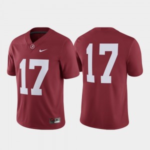 Men's Football Game #17 Alabama college Jersey - Crimson