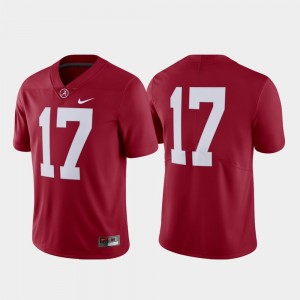 Mens Football #17 Limited Roll Tide college Jersey - Crimson