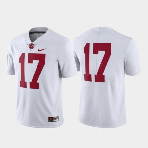 Men's #17 Football Limited Roll Tide college Jersey - White
