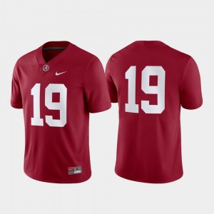 Men #19 Game Bama college Jersey - Crimson