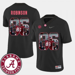 Men's #86 Football Pictorial Fashion Bama A'Shawn Robinson college Jersey - Black