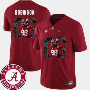 Mens Pictorial Fashion Football Bama #86 A'Shawn Robinson college Jersey - Crimson