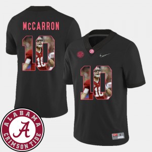 Men Roll Tide #10 Football Pictorial Fashion AJ McCarron college Jersey - Black