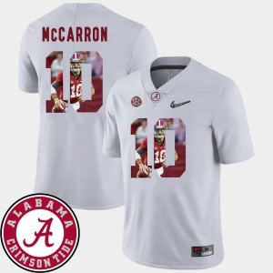 Men's Bama Football #10 Pictorial Fashion AJ McCarron college Jersey - White