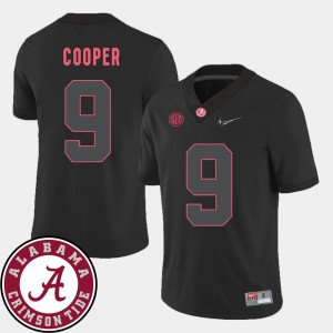 Men 2018 SEC Patch Football #9 Bama Amari Cooper college Jersey - Black