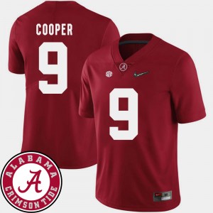 Men's Football #9 Bama 2018 SEC Patch Amari Cooper college Jersey - Crimson