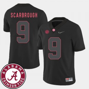 Men #9 2018 SEC Patch Football University of Alabama Bo Scarbrough college Jersey - Black
