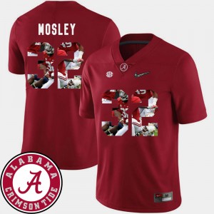 Men's #32 Football Pictorial Fashion Alabama Crimson Tide C.J. Mosley college Jersey - Crimson