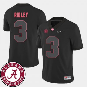 Men's Football #3 2018 SEC Patch Bama Calvin Ridley college Jersey - Black