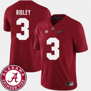 Mens 2018 SEC Patch Football #3 Bama Calvin Ridley college Jersey - Crimson