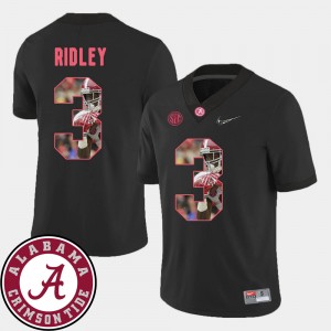 Men Alabama Crimson Tide Football #3 Pictorial Fashion Calvin Ridley college Jersey - Black