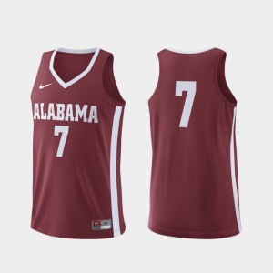 Men Replica Basketball #7 Bama college Jersey - Crimson