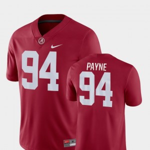Men Football #94 Game Alabama Roll Tide Da'Ron Payne college Jersey - Crimson