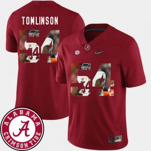 Men Alabama Pictorial Fashion Football #54 Dalvin Tomlinson college Jersey - Crimson